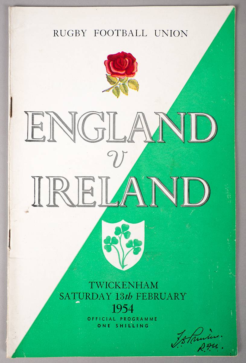 Rugby. Collection of programmes of England v Ireland 1954- 1968. (8) at Whyte's Auctions