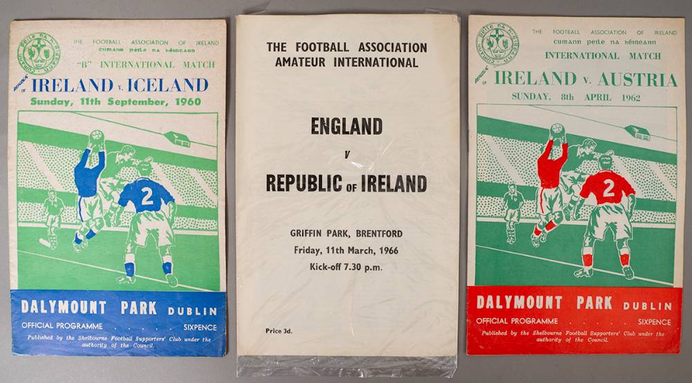 Football. A collection of programmes, mainly internationals. (25) at Whyte's Auctions