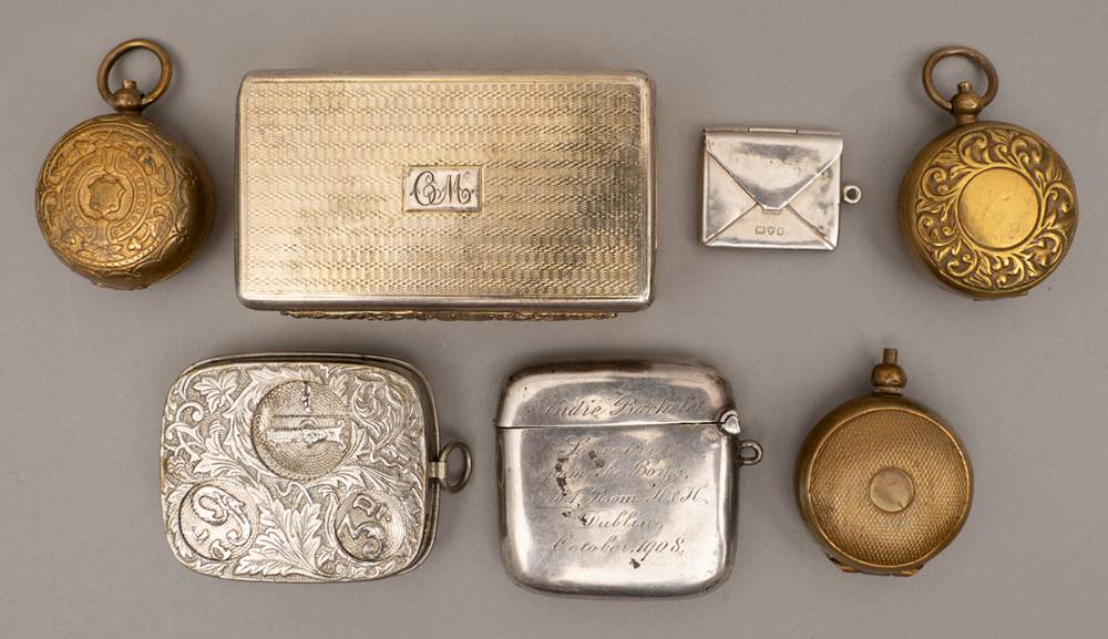 19th/early 20th century collection including vesta case, stamp holder, etc. (7) at Whyte's Auctions
