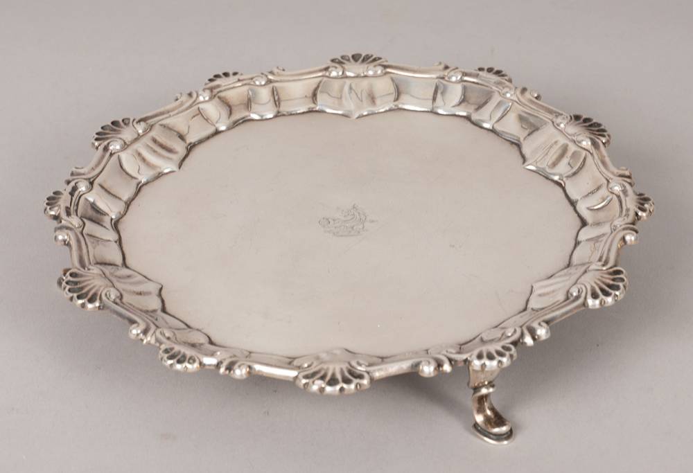 George III silver waiter. at Whyte's Auctions