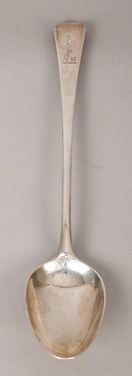 George III silver taper handle basting spoon. at Whyte's Auctions