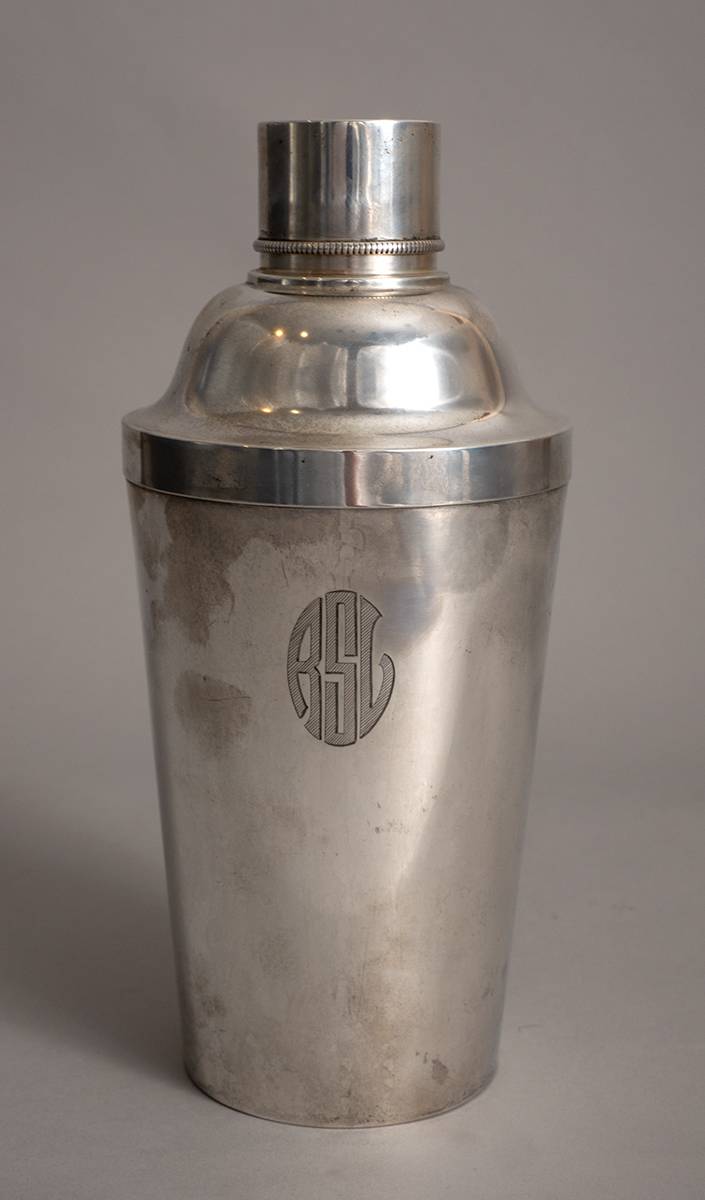 1920s Art Deco silver cocktail shaker. at Whyte's Auctions