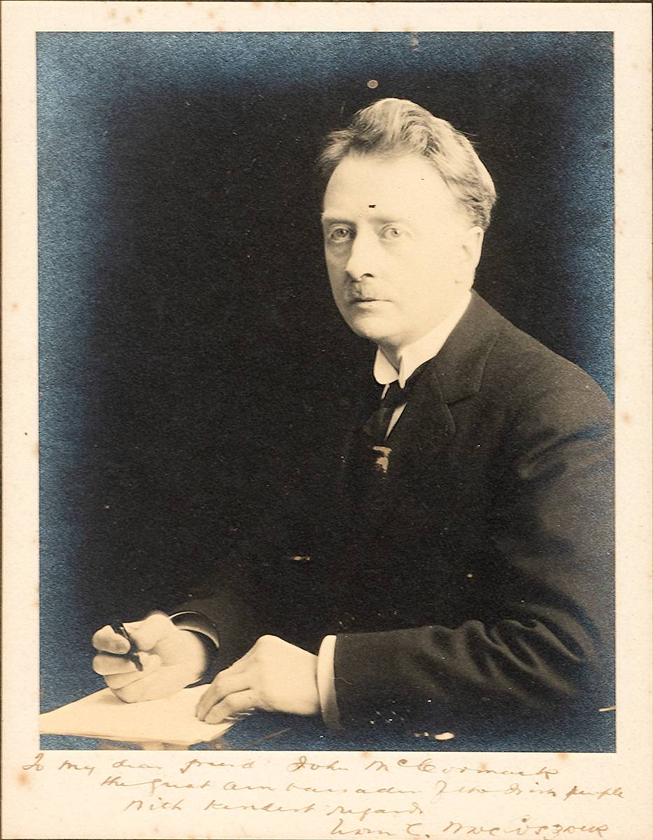 Circa 1922 photograph of President of the Irish Free State, W.T. Cosgrave with an inscription to John McCormack at Whyte's Auctions