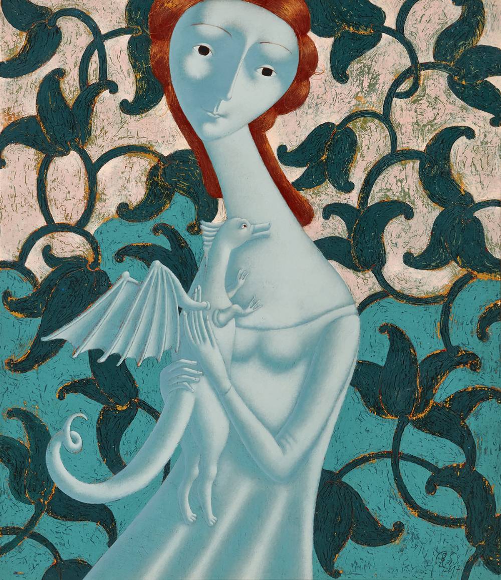GIRL WITH A DRAGON, 2017 by Svetlana Rumak (Ukrainian/Russian, b. 1969) at Whyte's Auctions