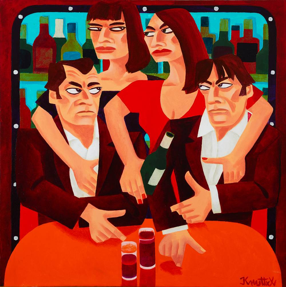 BAR SCENE by Graham Knuttel sold for 4,400 at Whyte's Auctions