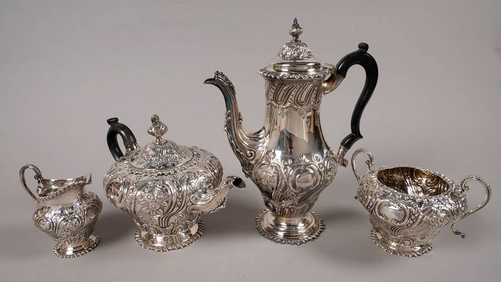 English silver coffee set  - 4 pieces. at Whyte's Auctions