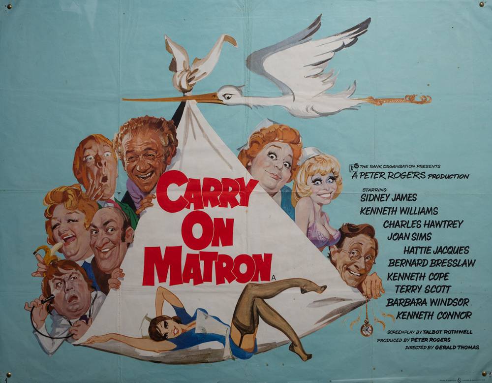 Carry On Matron quad poster. at Whyte's Auctions
