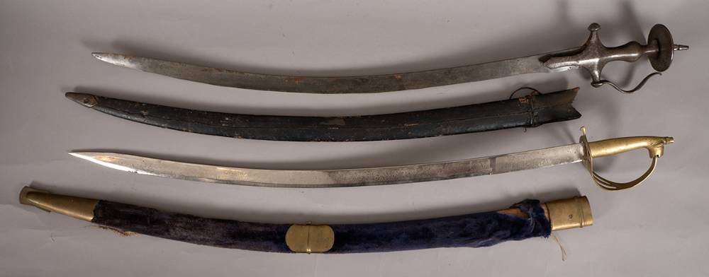 Pair of Indian curved blade swords. at Whyte's Auctions