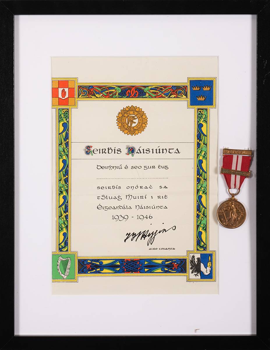 1939-1946 Emergency Service Medals, Naval Reserve and Red Cross issues with certificates. (3) at Whyte's Auctions