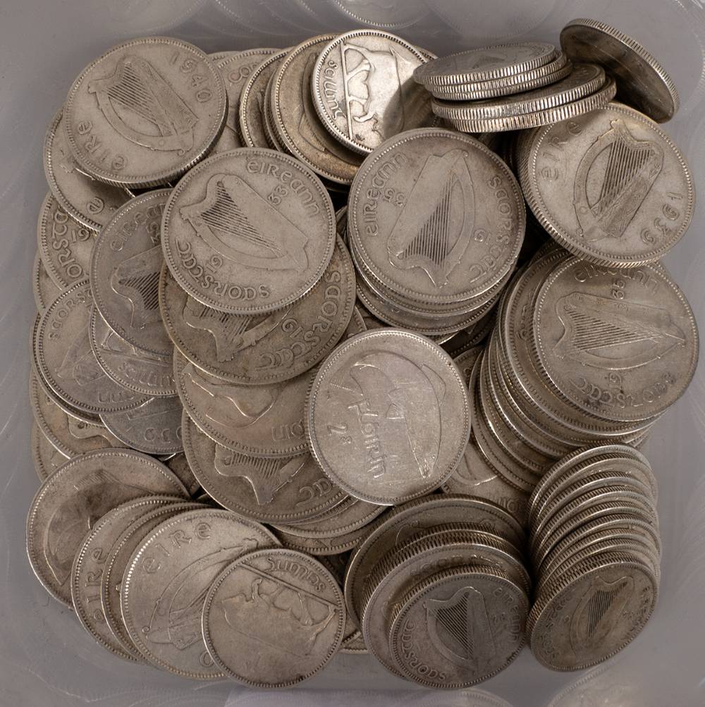 Irish silver collection, shillings, florins and halfcrowns. at Whyte's Auctions