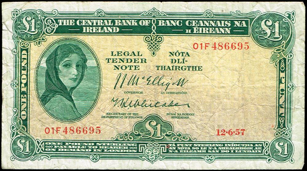 Central Bank 'Lady Lavery' One Pound collection 1957-1976. (120) at Whyte's Auctions