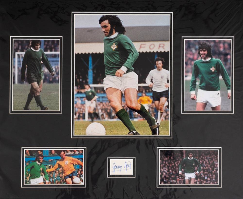 Autographs: George Best, Alex Higgins, Van Morrison and Brian O'Driscoll. (4) at Whyte's Auctions