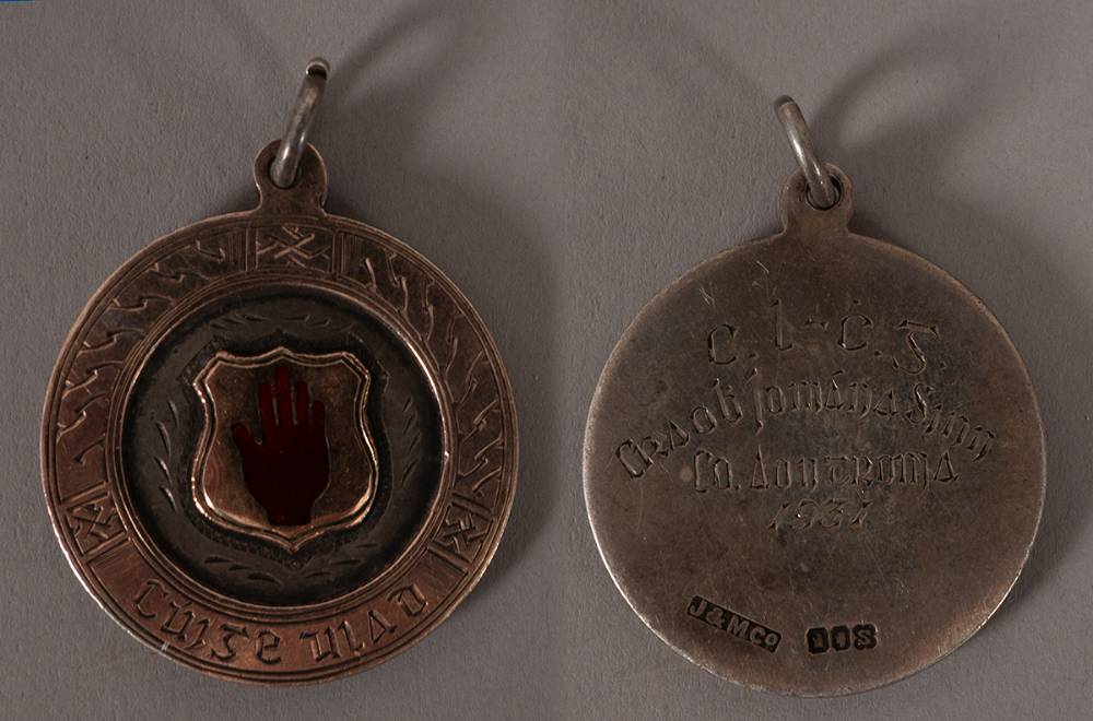 GAA Hurling. 1931 Ulster Senior Hurling medal to Antrim. at Whyte's Auctions