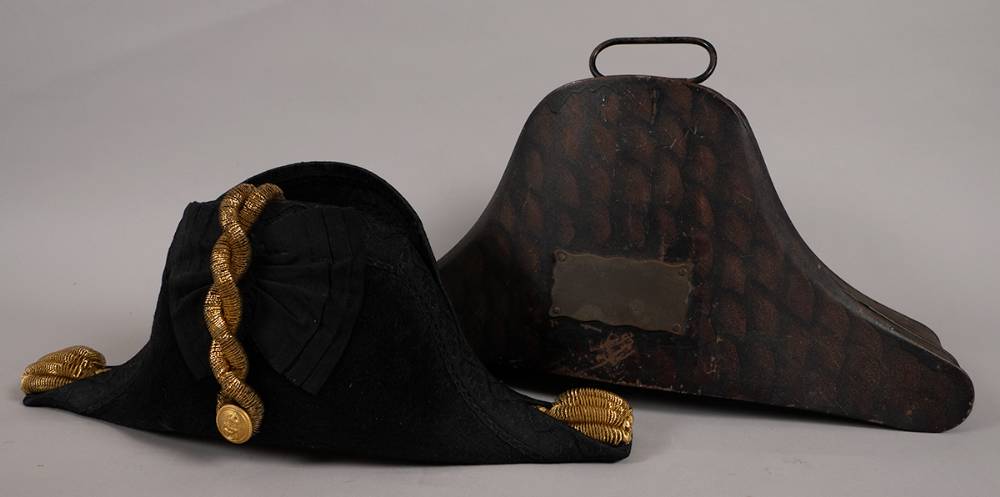 Early 20th century Royal Navy bicorn hat. at Whyte's Auctions