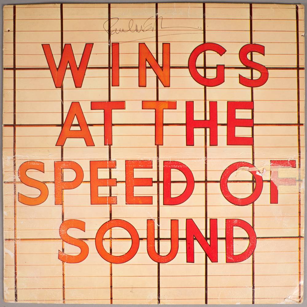 Paul McCartney signed Wings album cover. at Whyte's Auctions