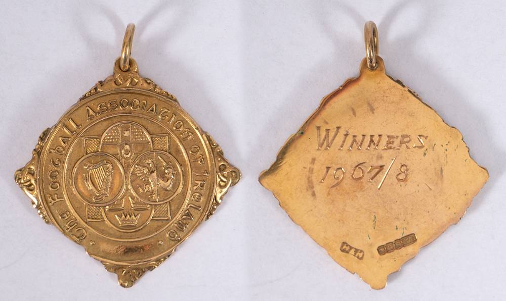 Football (Soccer). FAI League 1967-1968 Winners gold medal to Waterford FC. at Whyte's Auctions