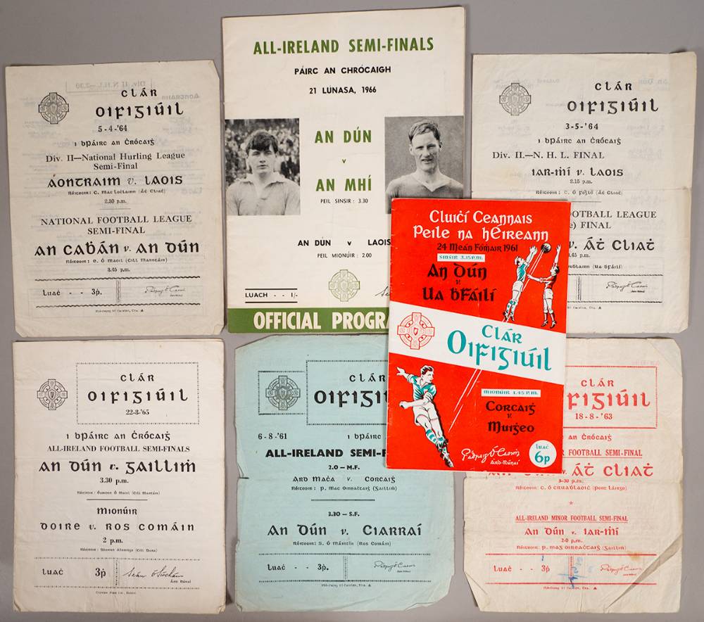 GAA Football All-Ireland Final 1961 Down v Offaly programme and 5 others. (7) at Whyte's Auctions
