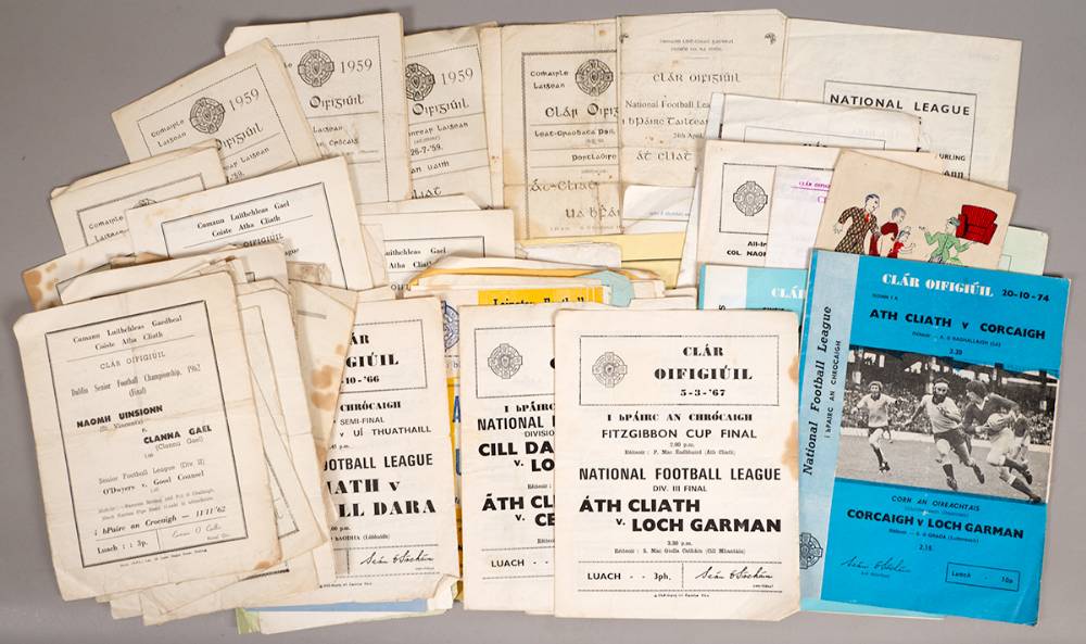 GAA Football programmes 1950s to 1960s including All-Ireland semi finals, NFL finals and semi-finals etc. (70+) at Whyte's Auctions