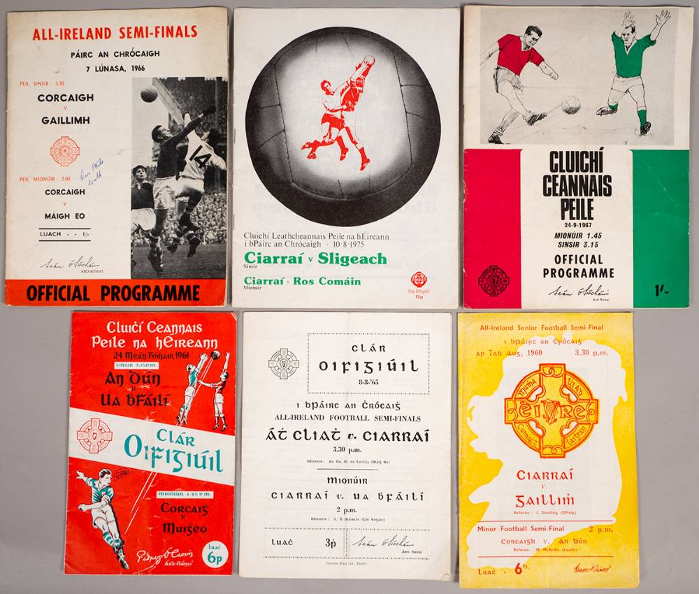 GAA Football, AllIreland programmes collection 1961 to 1975. (6) at