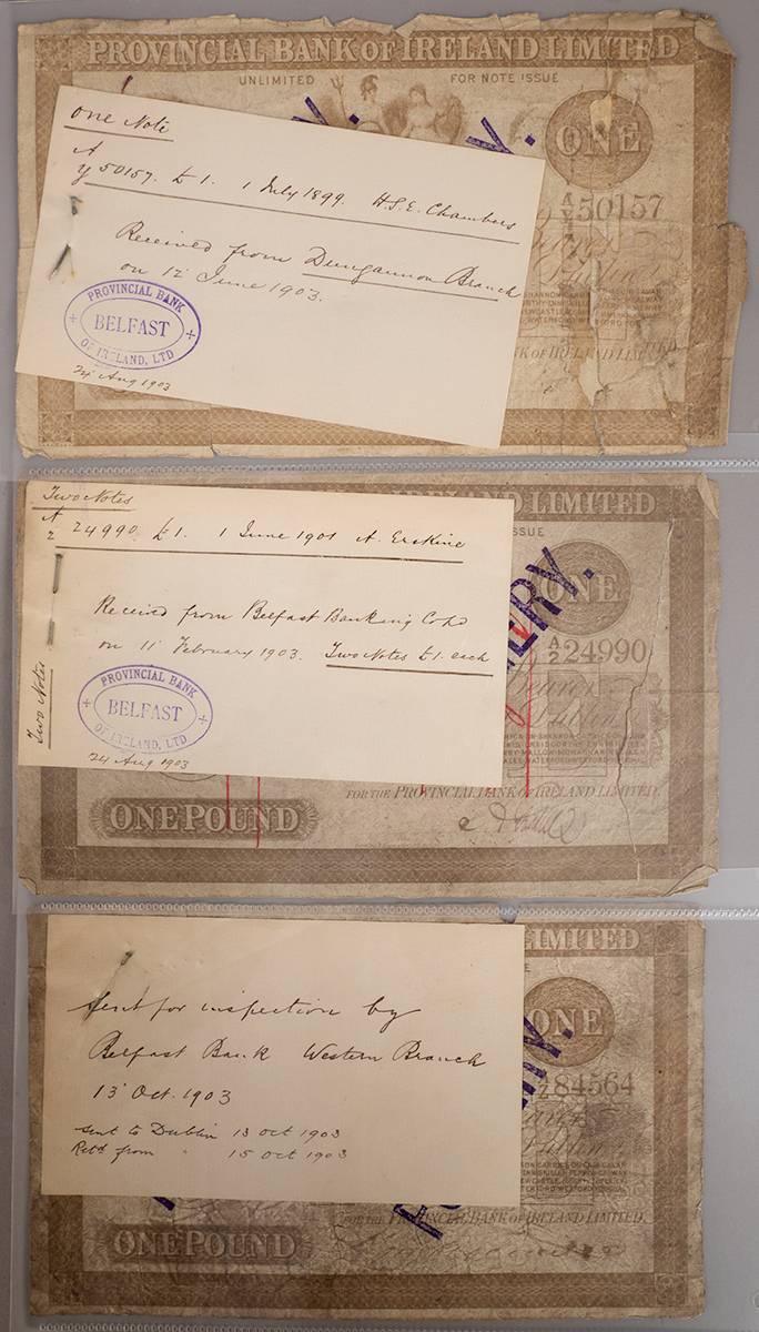 Provincial Bank of Ireland collection of forgeries. (3) at Whyte's Auctions
