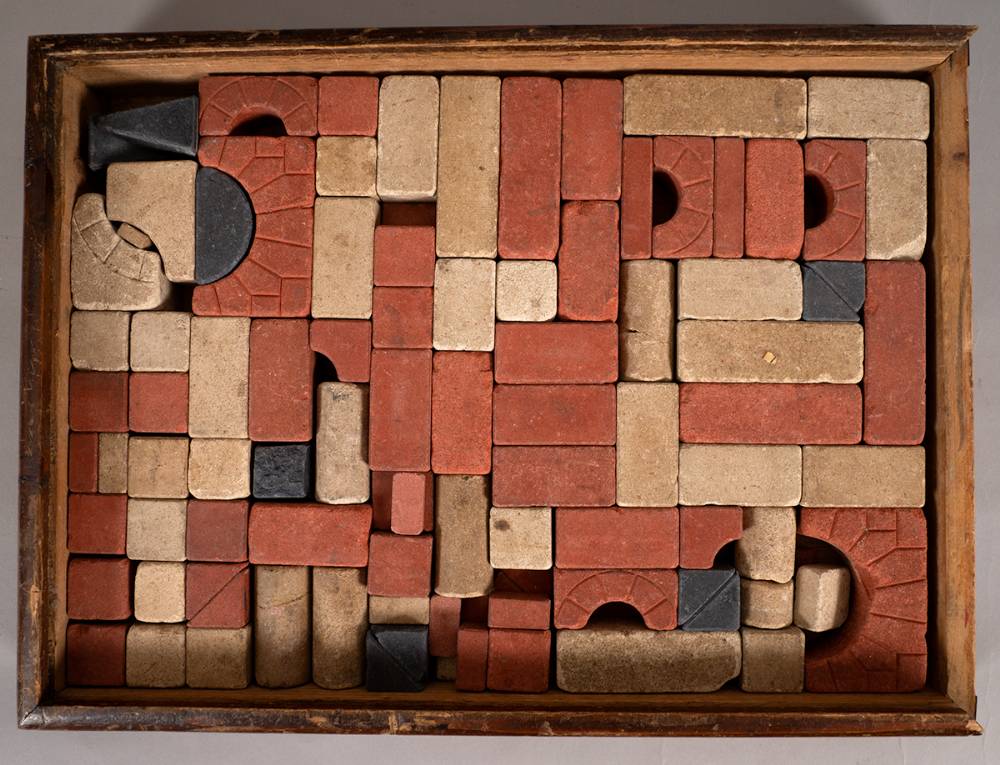 Late 19th century child's construction set, Architecture Building Bricks. at Whyte's Auctions