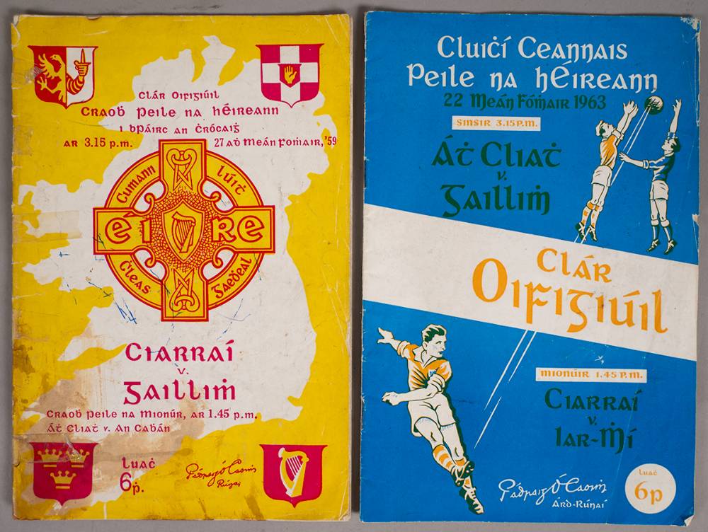 GAA Football. 1959-1964 All-Ireland Final programmes, all involving Galway. (5) at Whyte's Auctions