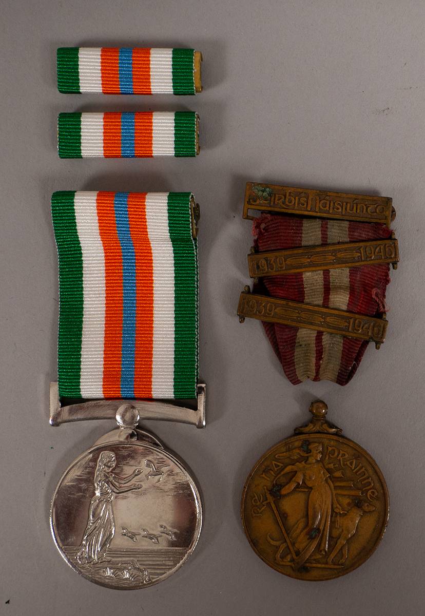 1939-1946 Emergency Service Medal and Irish UN Peacekeeping Forces medal. at Whyte's Auctions
