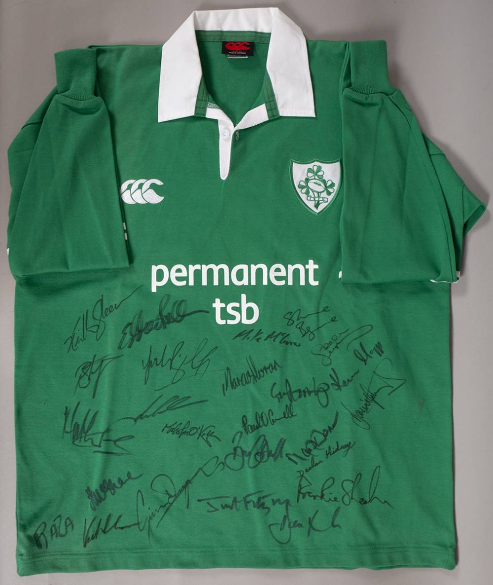 Rugby, Ireland, 2001, signed jersey. at Whyte's Auctions