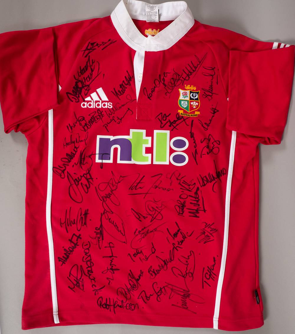 Rugby, British & Irish Lions, 2001, signed jersey. at Whyte's Auctions
