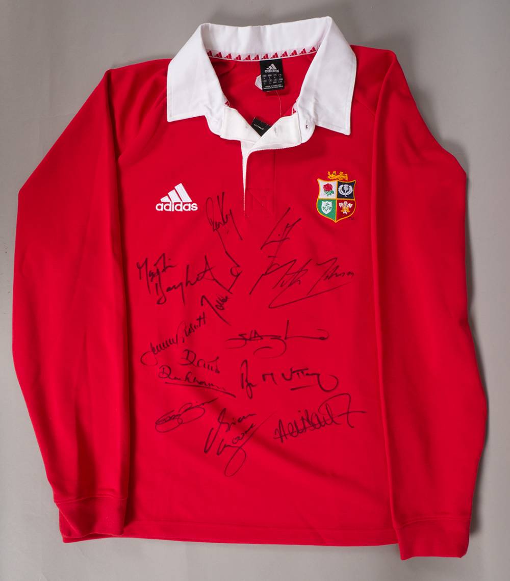Rugby, British & Irish Lions, signed jersey. at Whyte's Auctions