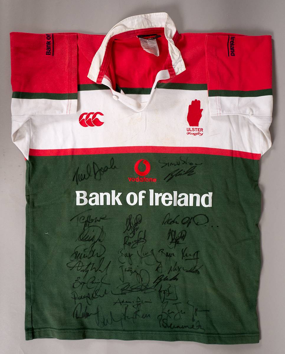 Rugby, Ulster, 2001-03, signed jersey. at Whyte's Auctions