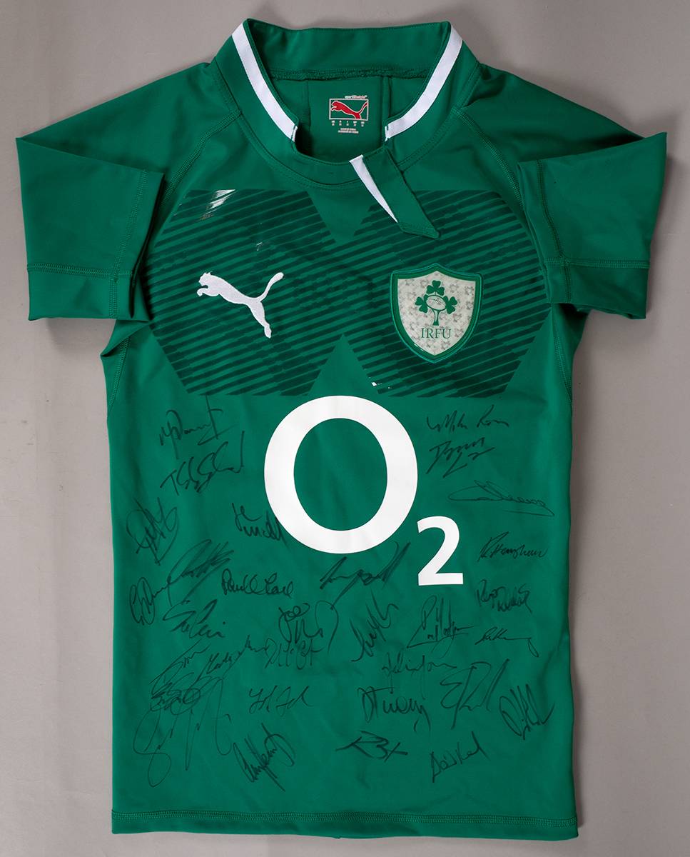 Rugby, Ireland, 2014, signed jersey. at Whyte's Auctions