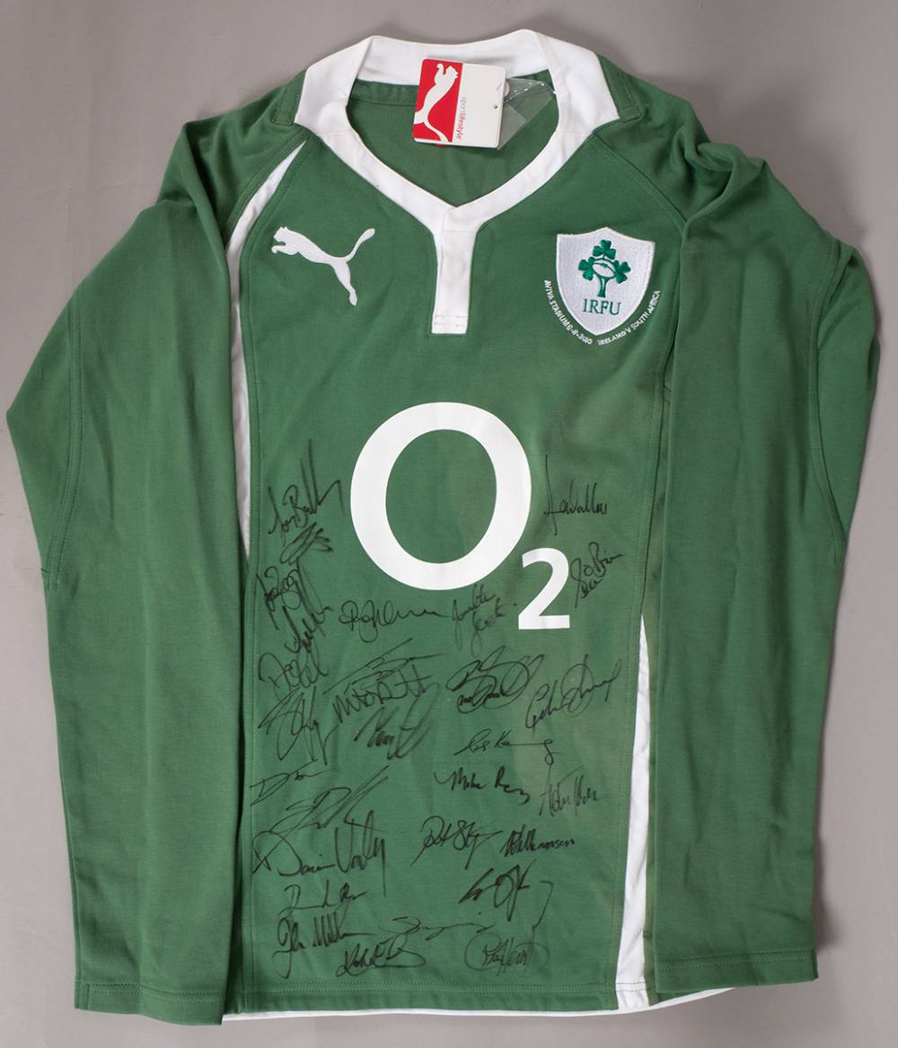Rugby, Ireland v South Africa, 2010, signed jersey. at Whyte's Auctions