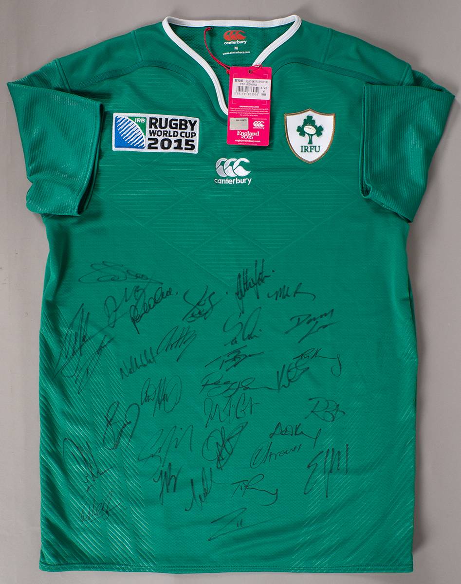 Rugby, Ireland, 2015, signed jersey. at Whyte's Auctions