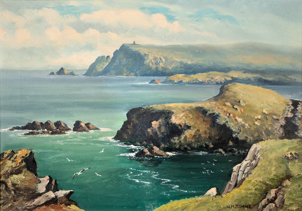 GLEN HEAD, COUNTY DONEGAL by William Henry Burns (1924-1995) at Whyte's Auctions