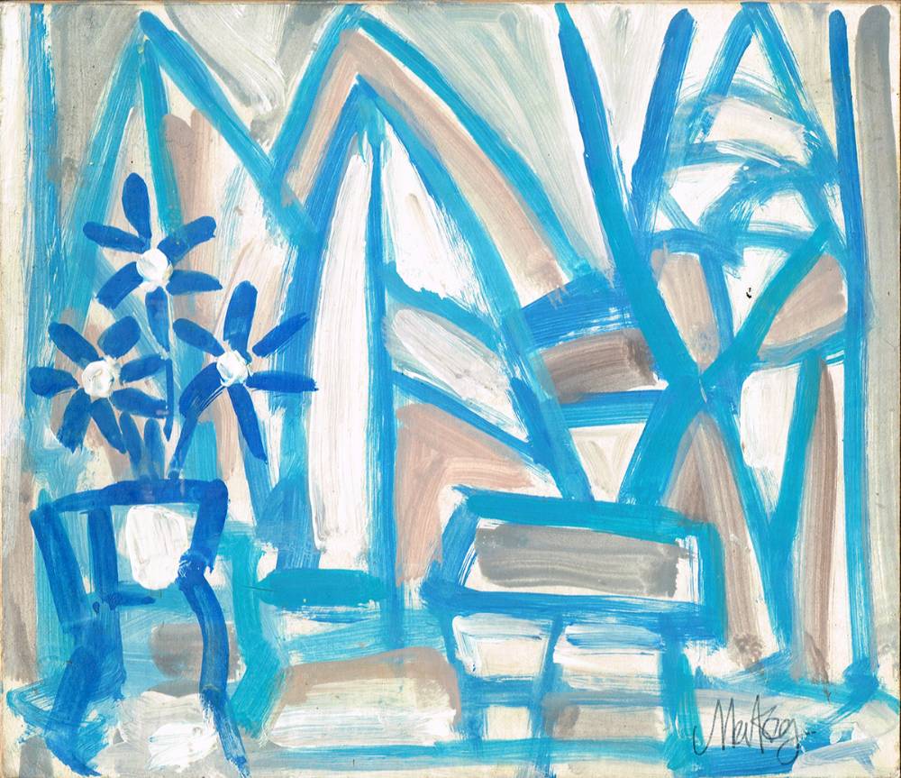 BLUE STILL LIFE by Markey Robinson sold for 500 at Whyte's Auctions