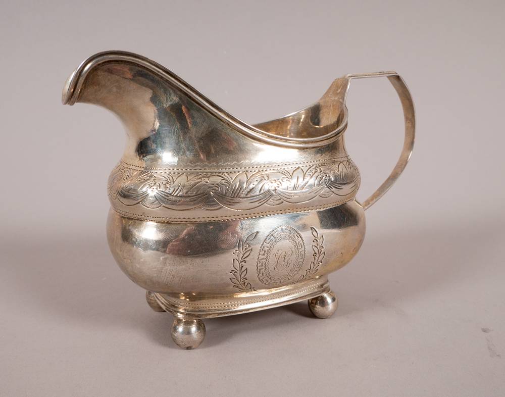 George III Irish silver gravy boat. at Whyte's Auctions