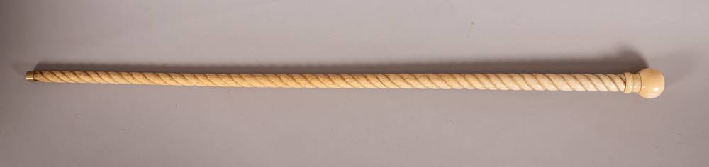 19th century narwhal tusk walking cane. at Whyte's Auctions