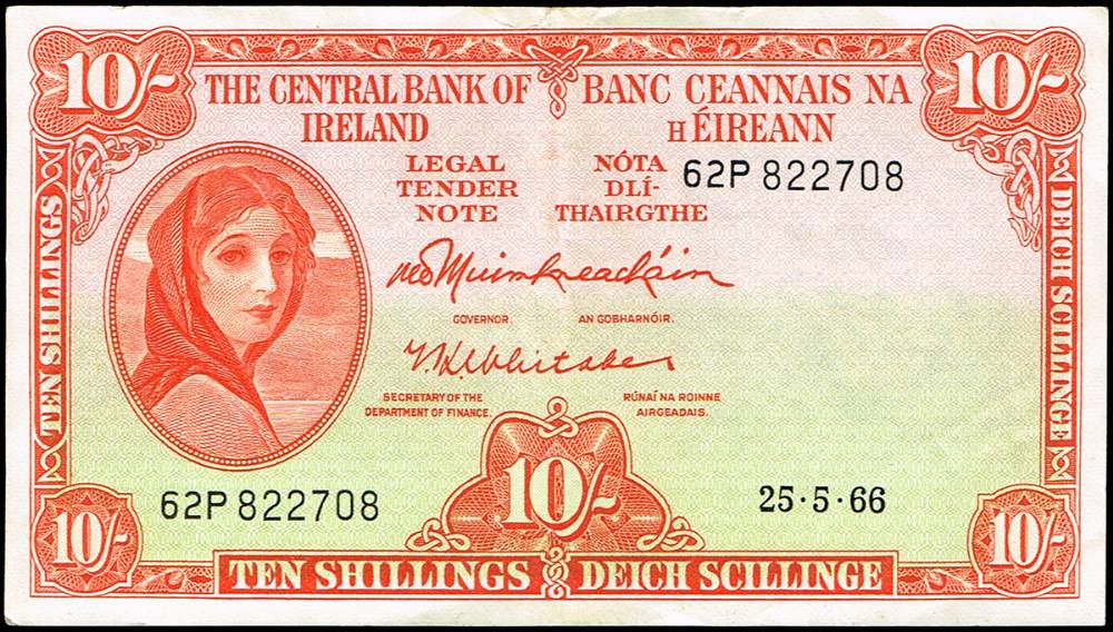 Central Bank Lady Lavery Ten Shillings (35) and Bank of England Ten Shillings (24). at Whyte's Auctions