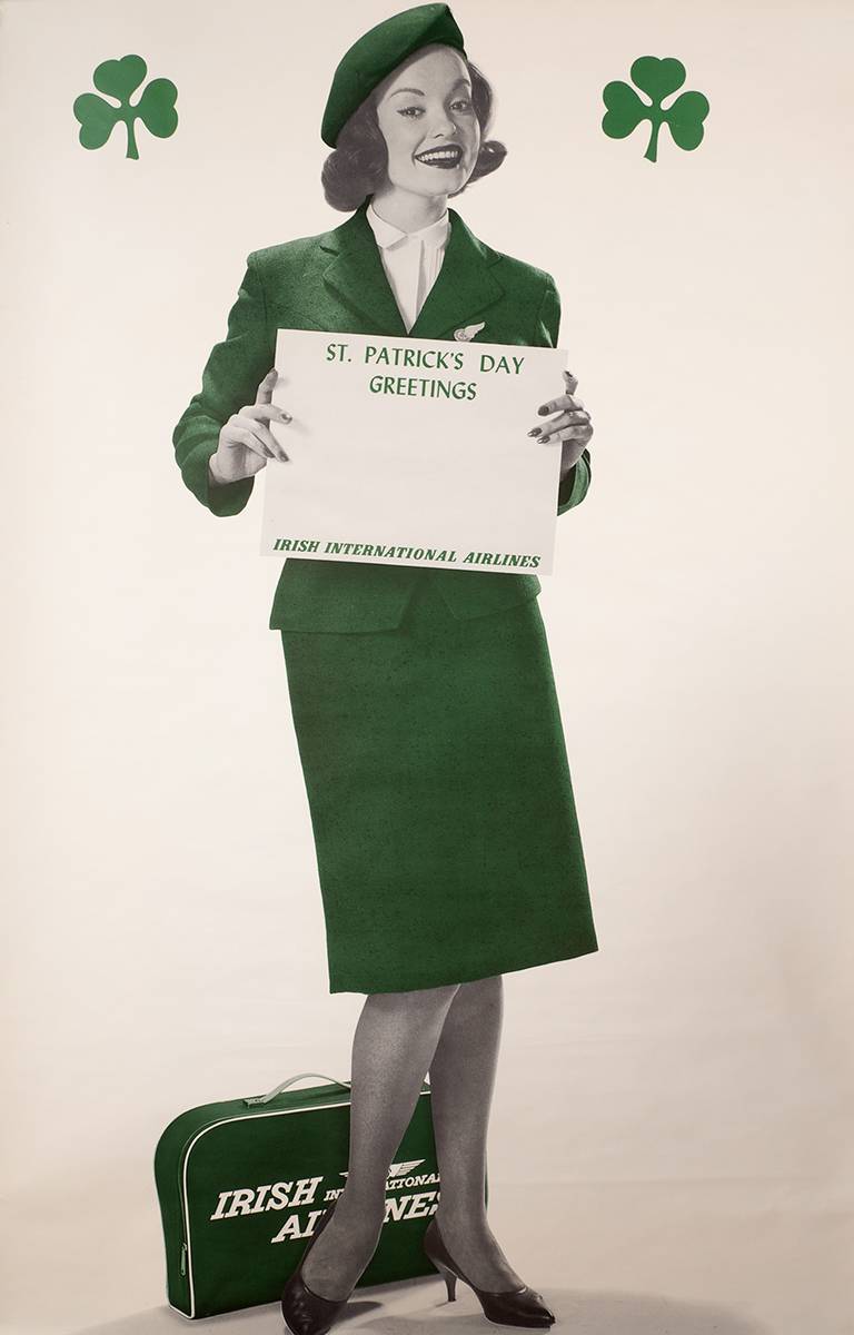 Aer Lingus St Patrick's Day Greetings poster, circa 1960. at Whyte's Auctions