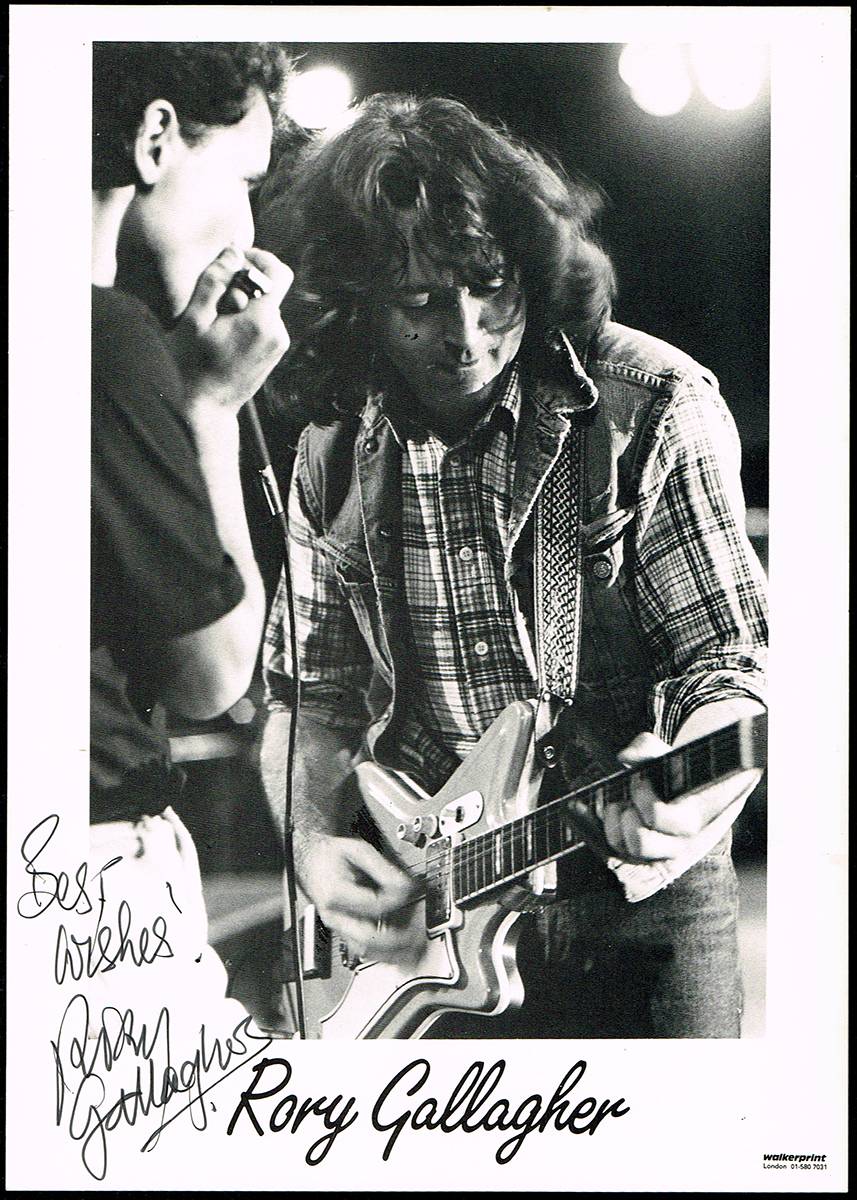 Rory Gallagher signed photograph at Whyte's Auctions