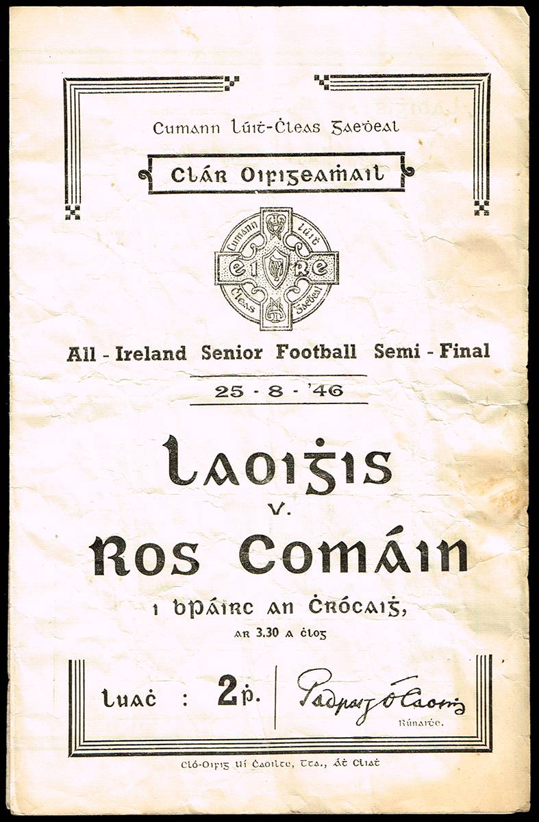 GAA football All-Ireland Semi-Finals programmes 1946-1956. (4) at Whyte's Auctions