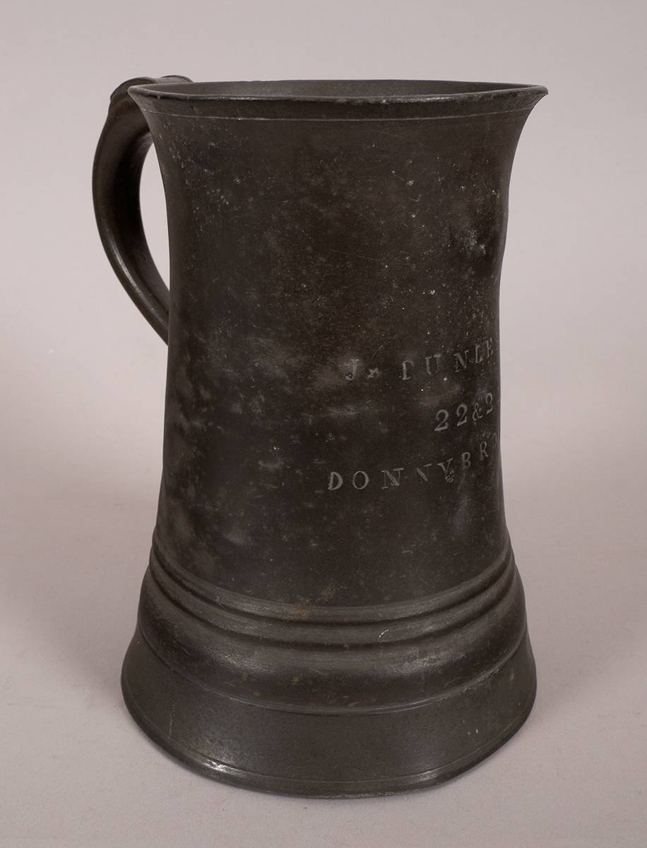 19th century pewter tankard for J. Dunlea pub Donnybrook (later Kiely's) at Whyte's Auctions