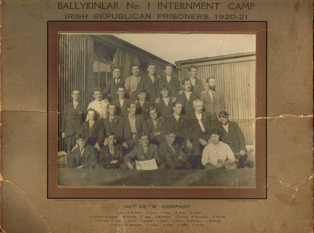 1920-21 Ballykinlar No. 1 Internment Camp photograph of Republican prisoners, Hut 29 'B' Company. at Whyte's Auctions