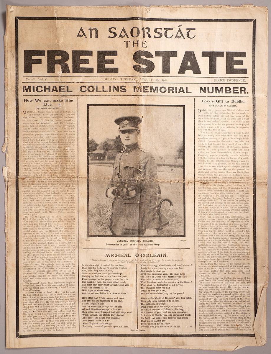1922 (29 August) An Saorstt Michael Collins Memorial. at Whyte's Auctions