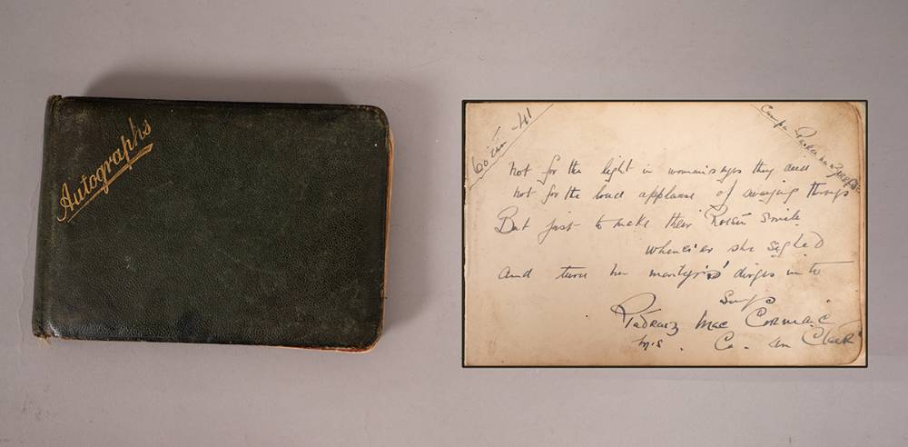 1923 (July-September) Hare Park Camp Civil War anti-Treaty prisoners autograph book. at Whyte's Auctions