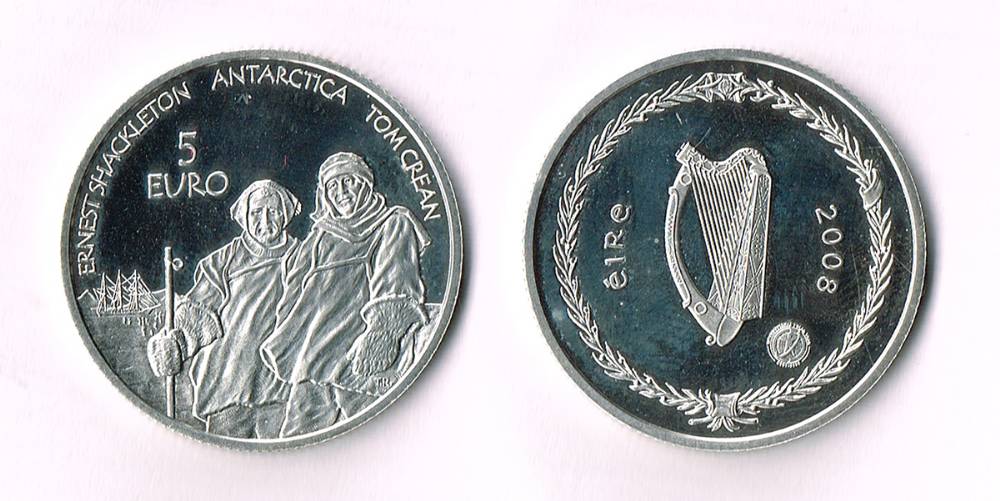 Central Bank  of Ireland 2008 Antarctic Explorers proof set of two coins. at Whyte's Auctions