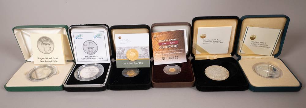Central Bank of Ireland proofs including silver and gold. at Whyte's Auctions