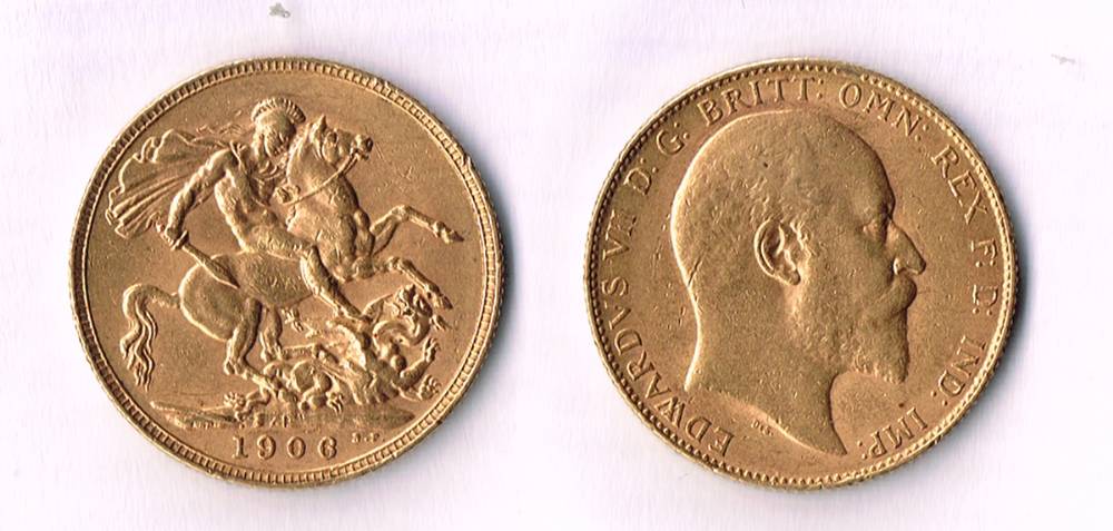 Edward VII gold sovereign, 1906. at Whyte's Auctions
