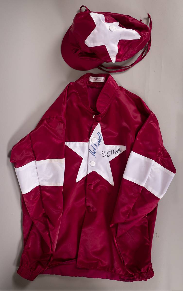 Horse Racing. 2018 & 2019 Grand National. Jockey's silks, as worn on Tiger Roll, signed by Davy Russell and Gordon Elliott. at Whyte's Auctions